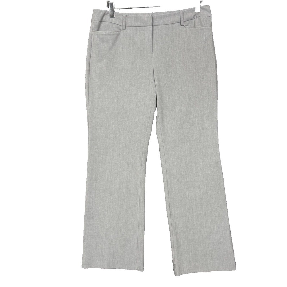 New York and Company Pants Womens‎ 10P Petite Grey Stretch Straight Leg Career